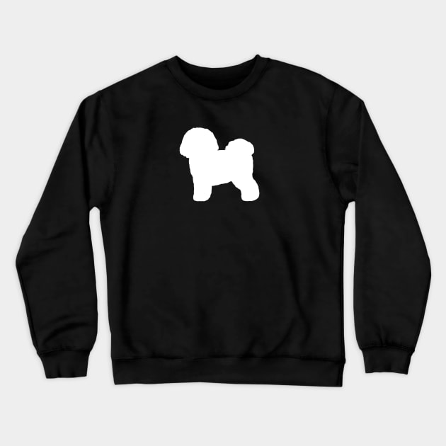 Bichon Frise Silhouette Crewneck Sweatshirt by Coffee Squirrel